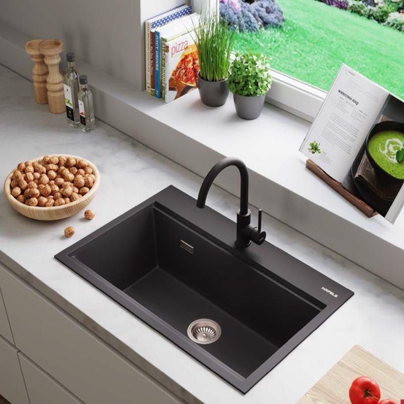 ẢNH CHẬU ĐÁ HÄFELE ESSENCE HS22-GEN1S90M đen 577.25.330 ẢNH CHẬU ĐÁ HÄFELE ESSENCE HS22-GEN1S90M đen 577.25.330