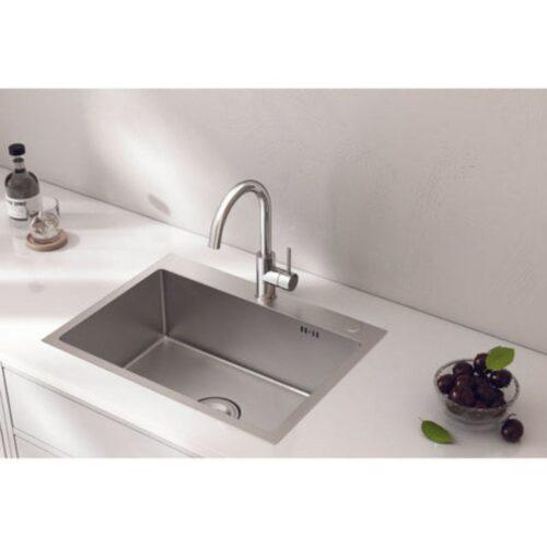 Vòi rửa bát nóng lạnh Hafele HT25-SH1F220 570.85.042 Chrome mờ