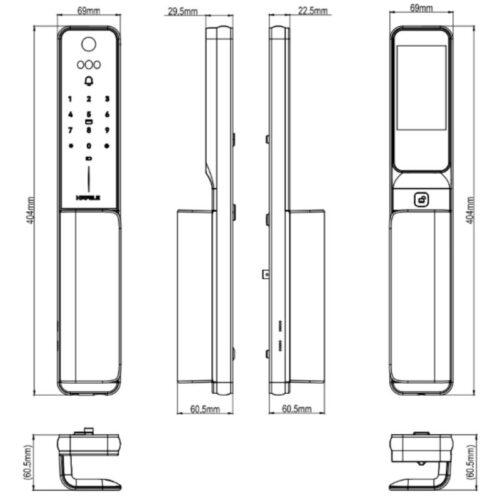 Khóa điện tử Hafele HORIZON - PP2501W 499.21.224 5 kich thuoc khoa dien tu hafele horizon pp2501w 499.21.224