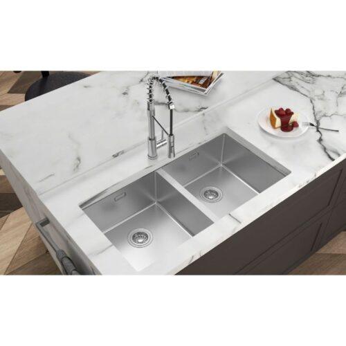 Chậu rửa bát Inox 2 hố Hafele 567.24.437 4 hinh anh chau rua bat inox 2 ho hafele 567 24 437