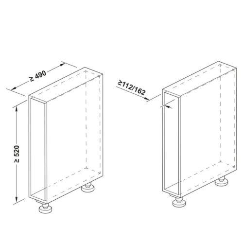 Kệ đựng gia vị Hafele 545.14.321 3 size Kệ đựng gia vị Hafele 545.14.321.
