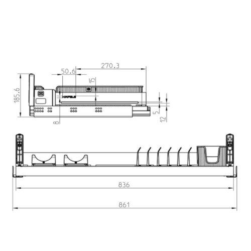 Kích thước Rổ đựng bát đĩa Hafele 545.14.307