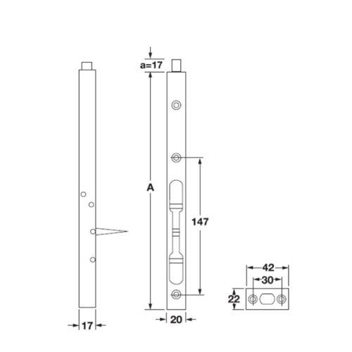 kich thuoc chot am 450mm hafele 911.62.685