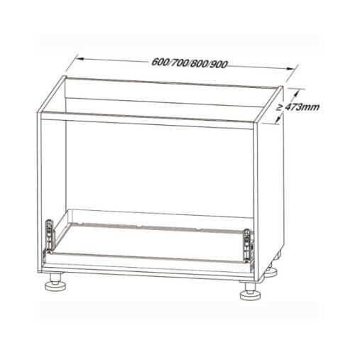 Rổ Kéo Dưới Cho Xoong Nồi Dining Agent 700mm Hafele 545.14.308 4 Kích thước Rổ Kéo Dưới Cho Xoong Nồi Dining Agent 700mm Hafele 545.14.308