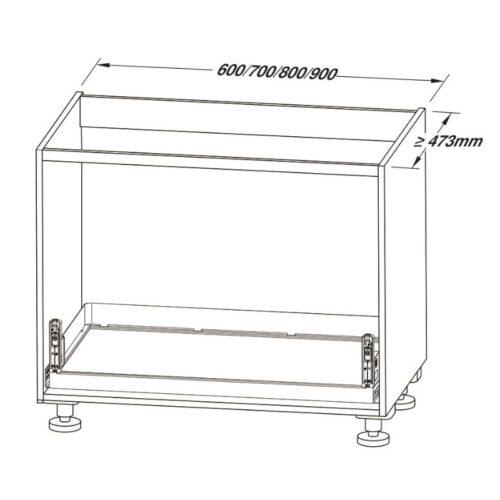 Rổ Kéo Dưới Cho Xoong Nồi Dining Agent 600mm Hafele 545.14.306 4 kích thước Rổ Kéo Dưới Cho Xoong Nồi Dining Agent 600mm Hafele 545.14.306