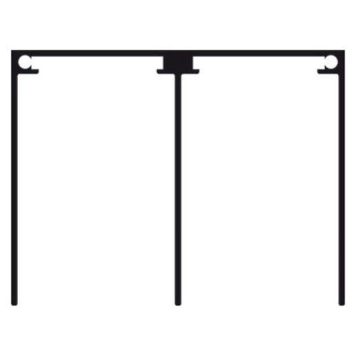 Aluflex 80 ray đôi trên màu bạc 3m Hafele 403.75.385