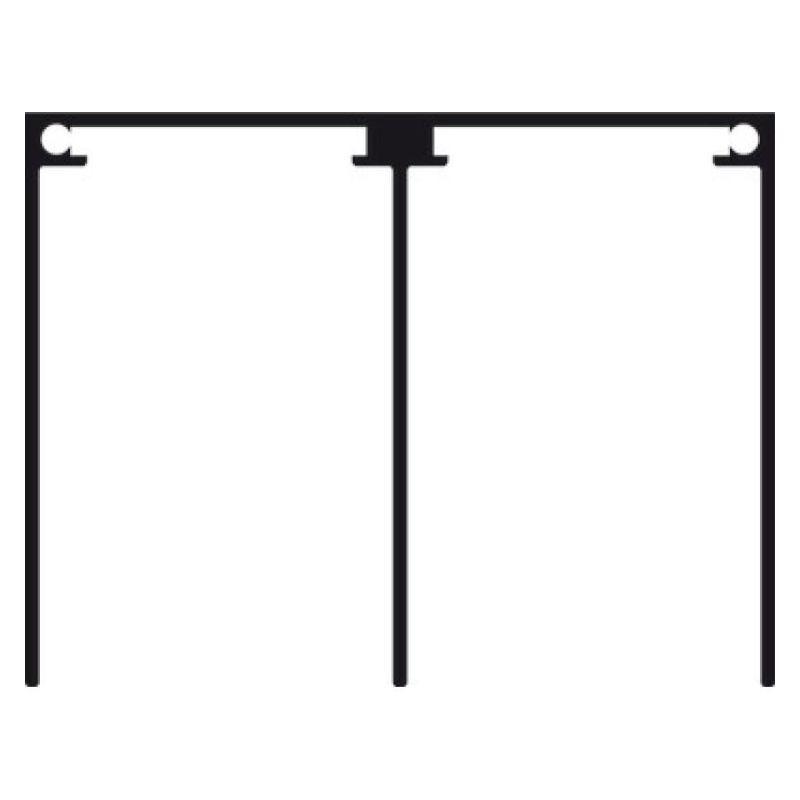 Aluflex 80 ray đôi trên màu bạc 3m Hafele 403.75.385 Aluflex 80 ray đôi trên màu bạc 3m Hafele 403.75.385