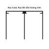 Aluflex 80 ray đôi trên màu đen 3m Hafele 403.75.389