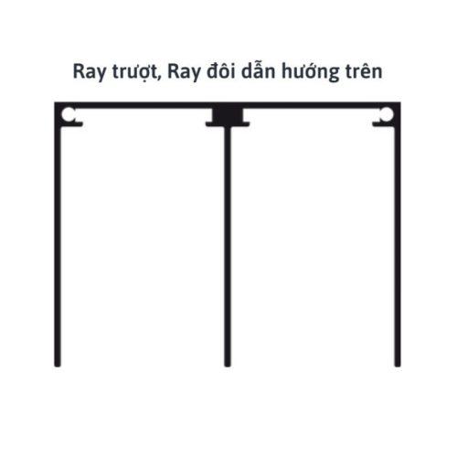 Aluflex 80 ray đôi trên màu đen 3m Hafele 403.75.389
