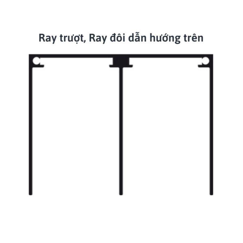 Aluflex 80 ray đôi trên màu đen 3m Hafele 403.75.389 Aluflex 80 ray đôi trên màu đen 3m Hafele 403.75.389