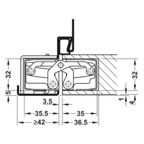 Ảnh Bản lề âm TE 540 3D Hafele 924.17.237