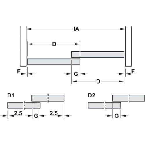 Ảnh kích thước Bánh Xe Trượt Slido F-line14 25a Hafele 415.13.103