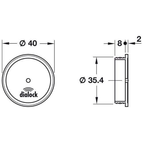 Kích thước Ăng-ten fan 200 Hafele 237.59.061