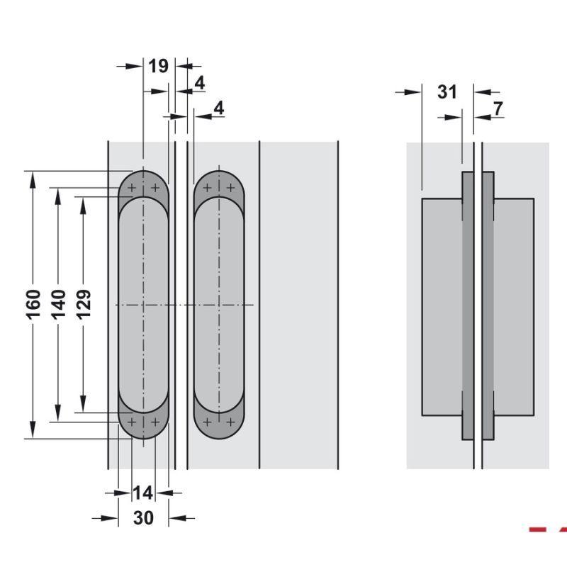 Kích thước Bản lề âm 3D K 7080 Hafele 927.91.833 Kích thước Bản lề âm 3D K 7080 Hafele 927.91.833