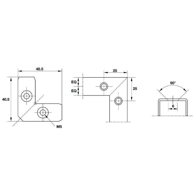 Kích thước Bas nối góc Hafele 260.26.997 Kích thước Bas nối góc Hafele 260.26.997