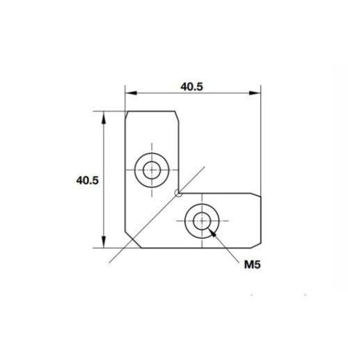 Ke nối góc thanh nhôm Alusion Hafele 342.79.785 3 Kích thước Ke nối góc thanh nhôm Alusion Hafele 342.79.785