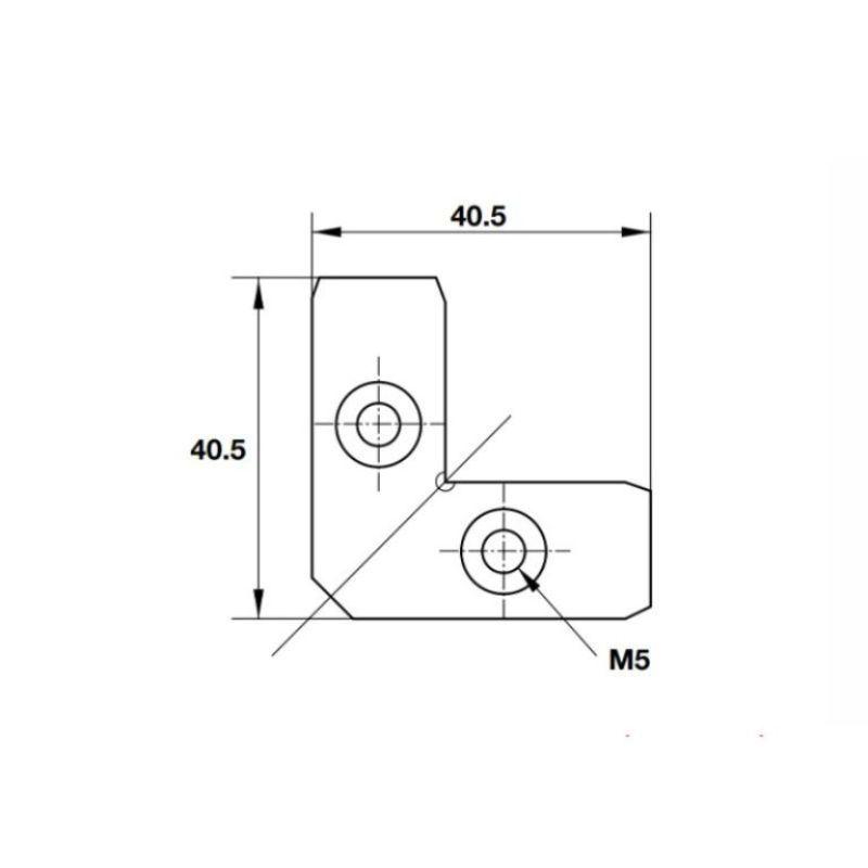 Kích thước Ke nối góc thanh nhôm Alusion Hafele 342.79.785 Kích thước Ke nối góc thanh nhôm Alusion Hafele 342.79.785