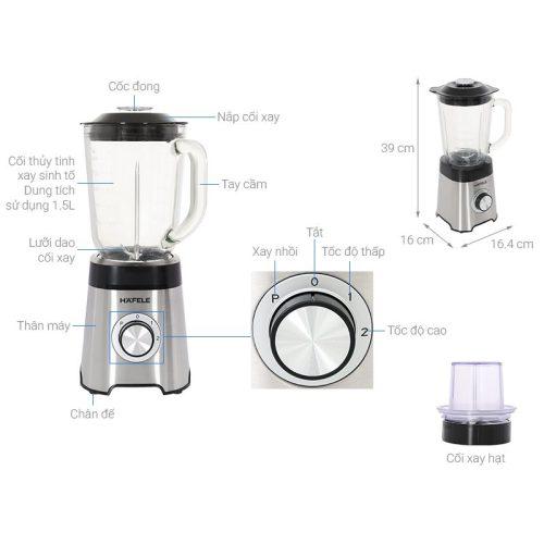 Kích thước máy xay sinh tố Hafele 535.44.162
