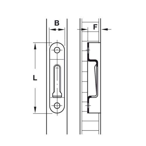 Kích thước phụ kiện kết nối Hafele 262.47.094