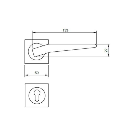 Tay nắm Hafele 901.79.722 3 Kích thước Tay nắm Hafele 901.79.722