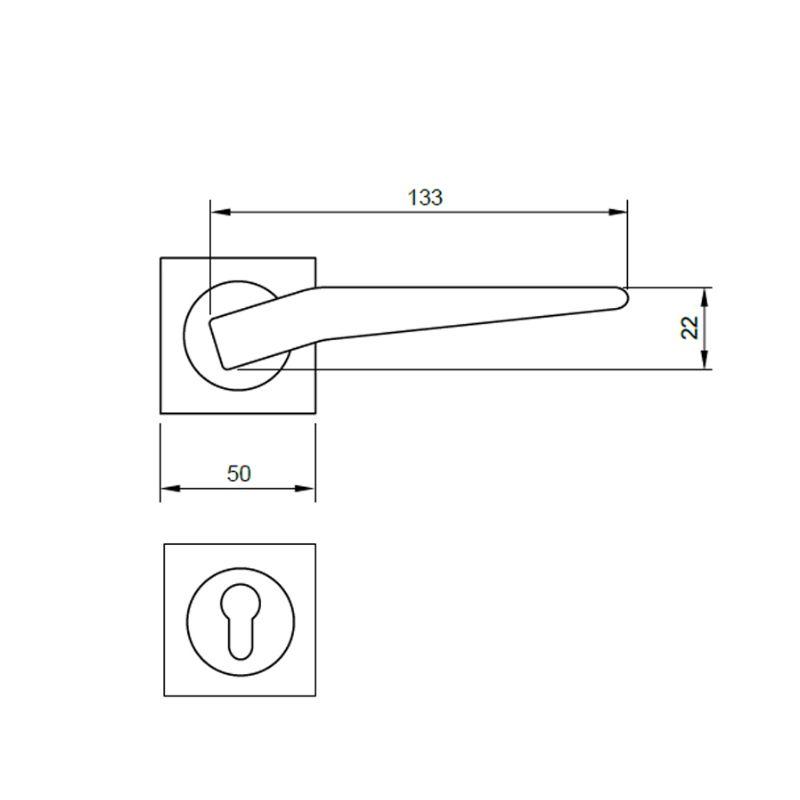 Kích thước Tay nắm Hafele 901.79.722 Kích thước Tay nắm Hafele 901.79.722