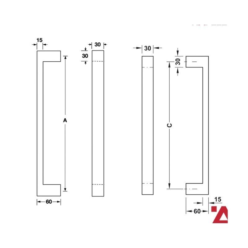 Kích thước Tay nắm Hafele 903.00.102 kich thuoc tay nam hafele 903 00 102