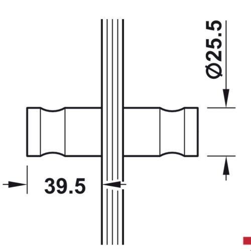 Tay nắm Hafele 988.98.080 - cho WC công cộng 3 Kích thước tay nắm Hafele 988.98.080