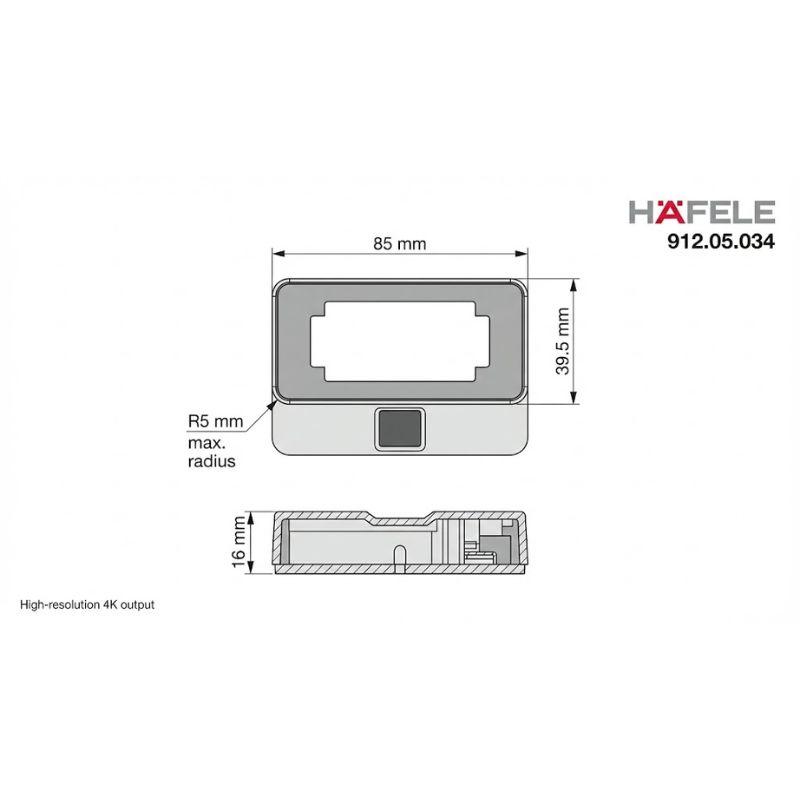 Lắp đặt đầu đọc vân tay Hafele 912.05.034 Lắp đặt đầu đọc vân tay Hafele 912.05.034