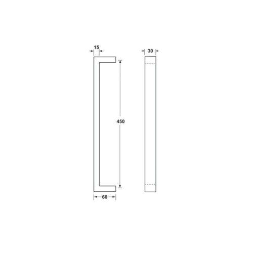 Tay nắm cửa Hafele 903.00.170 cho phòng kính 450mm 3 Thông số Tay nắm cửa Hafele 903.00.170