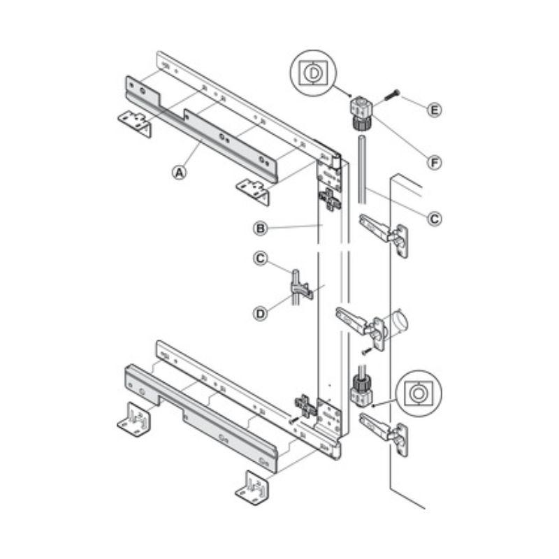 Ảnh đồng bộ cửa lùa Pivot 600M Hafele 408.05.605 Ảnh đồng bộ cửa lùa Pivot 600M Hafele 408.05.605