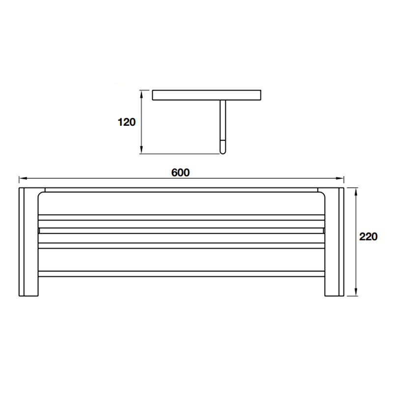 Kệ để khăn tắm Hafele Chiba 580.87.512 Kệ để khăn tắm Hafele Chiba 580.87.512