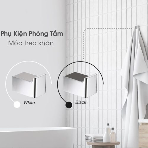 Móc treo khăn mặt kính đen Hafele 495.80.234