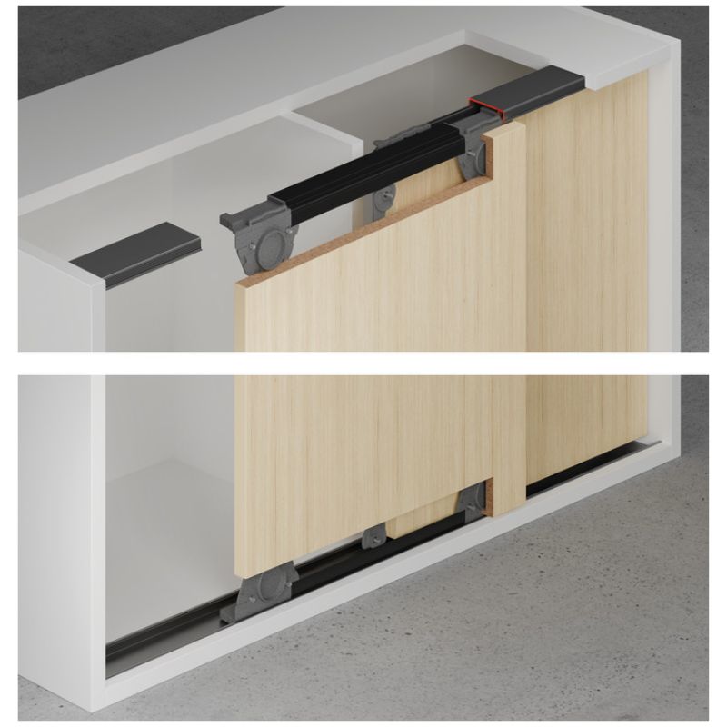 Bộ phụ kiện cửa trượt Hafele Slido F-Flush57 06A Bộ phụ kiện cửa trượt Hafele Slido F-Flush57 06A