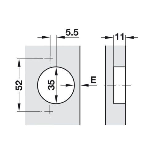 Chi tiết bản lề ẩn Hafele 329.36.601