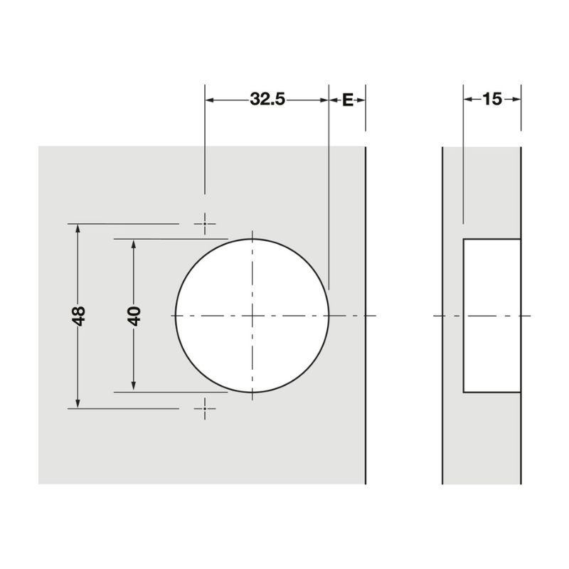 Chi tiết bản lề trùm ngoài Hafele 327.22.510 Chi tiết bản lề trùm ngoài Hafele 327.22.510