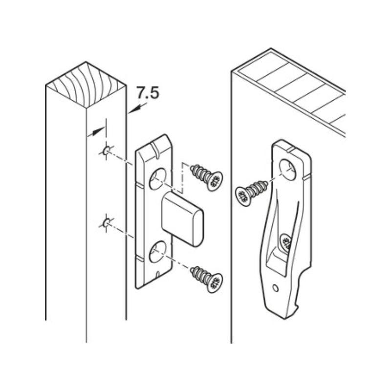 Chi tiết Bas treo Keku EH có mép Hafele 262.49.357 Chi tiết Bas treo Keku EH có mép Hafele 262.49.357