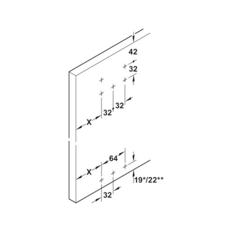 Chi tiết bộ cửa lùa 2 cánh F-Li42 50B Hafele 400.51.167 Chi tiết bộ cửa lùa 2 cánh F-Li42 50B Hafele 400.51.167