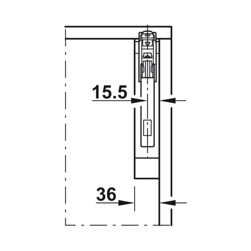 Chi tiết bộ hộp lực Free Flap 1.7 Model B Hafele 372.91.407 Chi tiết bộ hộp lực Free Flap 1.7 Model B Hafele 372.91.407
