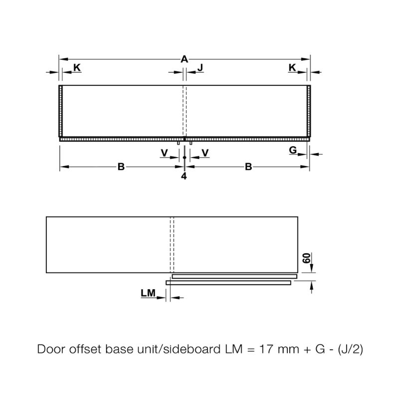 Chi tiết phụ kiện cửa trượt bằng mặt S/US 20FB Hafele 406.11.203 Chi tiết phụ kiện cửa trượt bằng mặt S/US 20FB Hafele 406.11.203