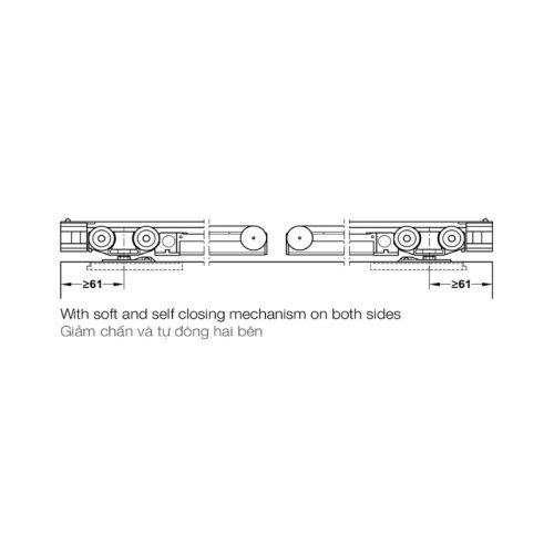 Phụ kiện cửa trượt Classic 120-O Hafele 941.02.049 4 Chi tiết phụ kiện cửa trượt Classic 120-O Hafele 941.02.049