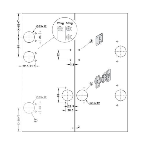 Phụ kiện cửa xếp trượt F-Fold61 25A phải Hafele 409.36.033 6 Chi tiết phụ kiện cửa xếp trượt F-Fold61 25A phải Hafele 409.36.033