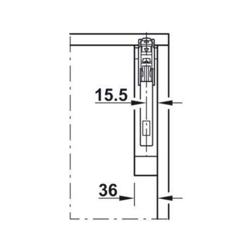 Tay nâng Free Flap Hafele 372.91.406 5 Chi tiết tay nâng Free Flap Hafele 372.91.406