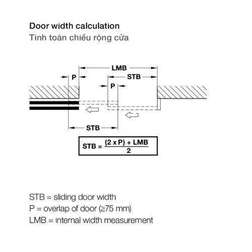 Phụ kiện cửa trượt Slido Telescopic 80kg Hafele 940.81.141 5 Chiều dài phụ kiện cửa trượt Slido Telescopic 80kg Hafele 940.81.141