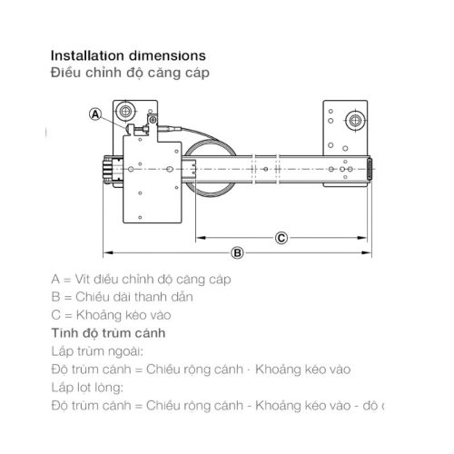 Phụ kiện cửa trượt Slido F-Park71 16B Hafele 408.25.010 3 Điều chỉnh phụ kiện cửa trượt Slido F-Park71 16B Hafele 408.25.010