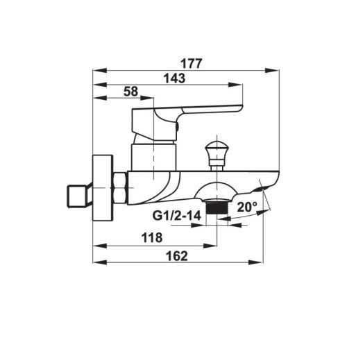 Bộ trộn nổi 2 đường nước Uni Hafele 495.61.130 3 Bộ trộn nổi 2 đường nước Uni Hafele 495.61.130
