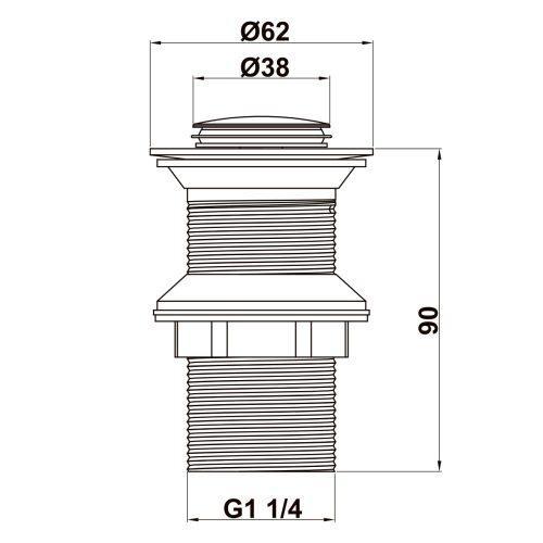 Bộ xả pop-up lavabo Häfele 495.61.975