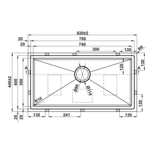 Chậu inox Hafele WS R10 HS25-SSN1S-8244 567.94.021 4 Chậu inox Hafele WS R10 HS25-SSN1S-8244 567.94.021
