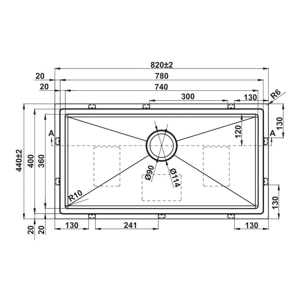 Chậu inox Hafele WS R10 HS25-SSN1S-8244 567.94.021 Chậu inox Hafele WS R10 HS25-SSN1S-8244 567.94.021