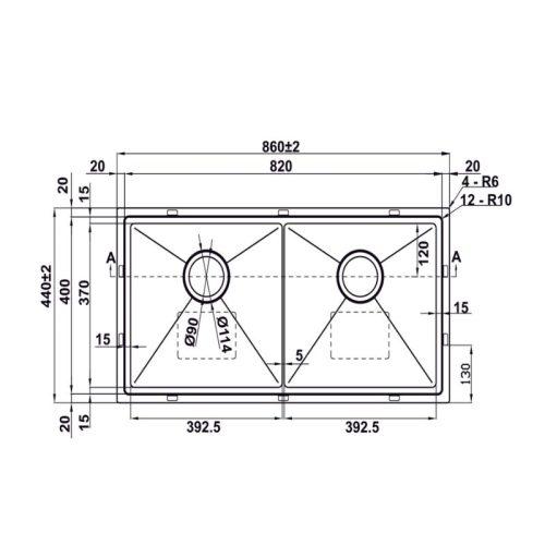 Chậu rửa chén inox Hafele 567.94.023