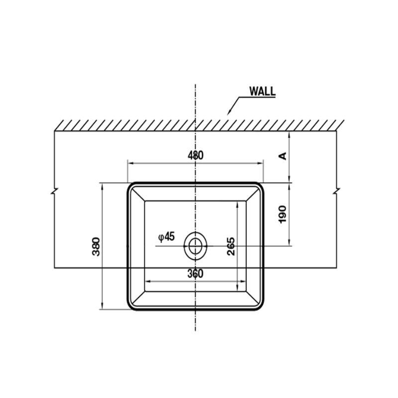 Chậu rửa mặt lavabo bán âm Hafele 588.44.041 Chậu rửa mặt lavabo bán âm Hafele 588.44.041